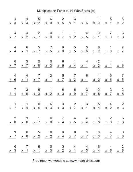Timed Multiplication Worksheets 0 12 â Ilnuovomondo Info